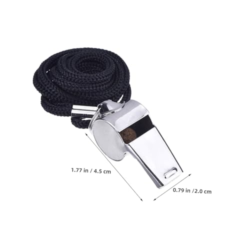 Set 6 silbatos de acero inoxidable con cordón para entrenadores miniatura 2
