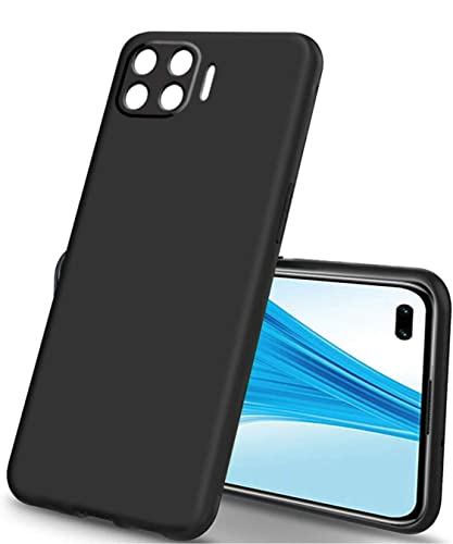 Image of Mobile Back Cover Case for Oppo F17 Pro (Silicone Case|CameraProtection|Black SC1510)