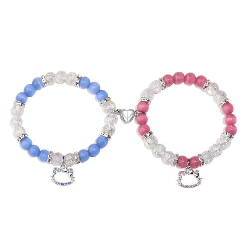 Korotho Best Friend Bracelet Gifts Kitty Matching Friendship Bracelets for Women, Birthday Gifts for Best Friends Bff Friendship Jewelry for Sister...