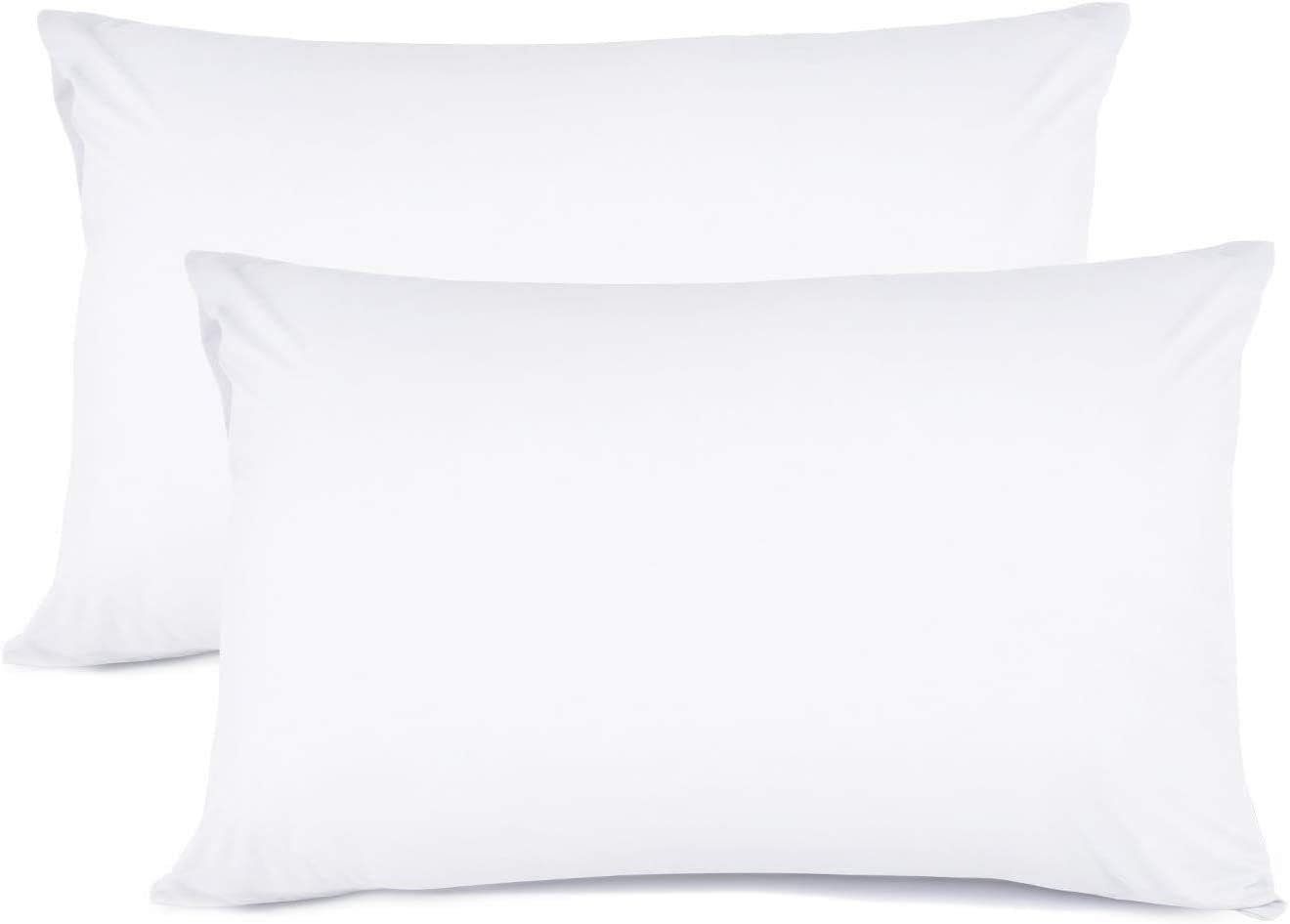 Pillow cases 4 Pack – Soft Brushed Microfiber Envelope Closure (White, 4 PACK)