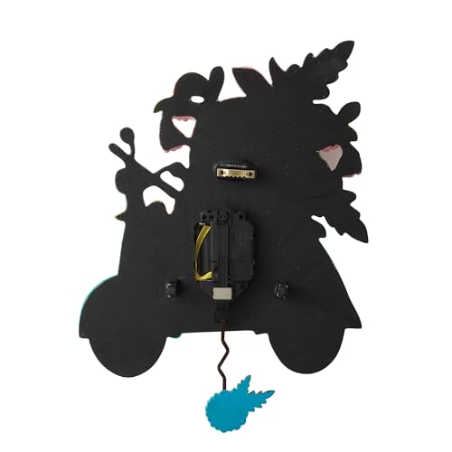 Reloj de pared péndulo Enesco diseño flores 12 pulg miniatura 3