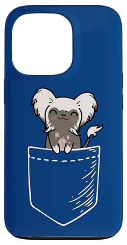 Funny Cute Kawaii Kids Pocket Chinese Crested Dog Lover �X�}�z�P�[�X iPhone 13 Pro �p