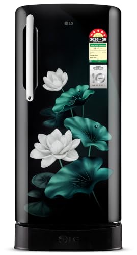 Image of LG 201 L, 5 Star, Smart Inverter, Direct Cool Single Door Refrigerator (GLD2156ZHEL, Emerald Lotus, Runs on a Home Inverter, Solar Smart, Base stand with Drawer, Fit Max Chiller Tray, 2026 Model)