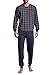 Produktbild Götzburg Herren Pyjama, Langarm, Baumwolle, Single Jersey, Navy, kariert, mit Bündchen 52