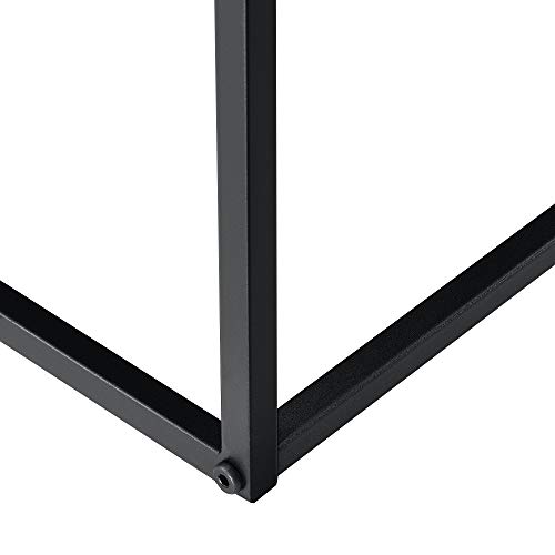 Table basse carrée métal noir mat 85 cm [en.casa]