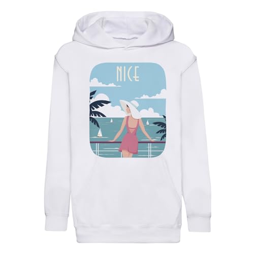 Sweat à capuche enfant Nice un cadeau souvenir parfait de voyage à la mer