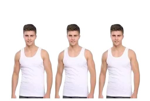 Soft Comfortable Cotton Vest Pack of Three Sleeveless Superior Fit Breathable Everyday Undergarment for Men-image-19