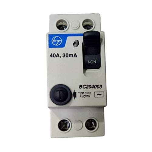 Larsen & Toubro RCCB 40A 30ma Double Pole (White) : Amazon.in: Home ...