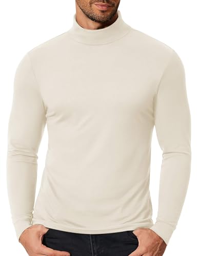 COOFANDY Mens Mock Turtleneck Classic Design Long Sleeve Thermal