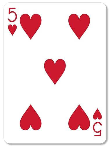 Bicycle Playing Card Force Deck Blue Back (Hearts, 5)
