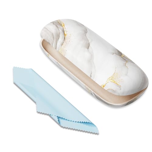 Image of Eyeglasses Case, Portable Hard Shell Protective Case for Glasses, Eyeglass Holder Box for Women with Cleaning Cloth
