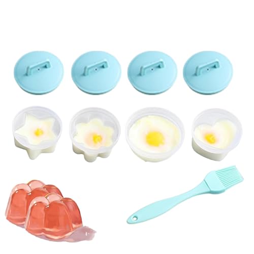 ゆで卵型シリコン、シリコン卵調理器 - ゆで卵用シリコンポーチドエッグカップ | ゆで卵型、シリコンノンスティックエッグクッカー、ゆでポーチドエッグアーティファクト、ゼリーアイスクリーム型ポーチドエッグホルダー型、ゆで卵作り、ポーチドエッグクッカー、エッグ