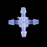 20 PCS 4-Way Barbed Fitting - 4-Port Barbed Manifold Adapter & Hose Connector for Lab, Medical, and Aquarium...
