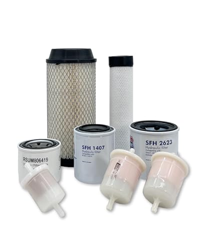 HERO Maintenance Filter Kit For Kubota ZD1211L-3 Zero-Turn Mower Filters Compatible With OEM K318182240 K318182250 HH15032094 1258143012 HHK3216772 HHK7014073 -  MSU-KA-0601