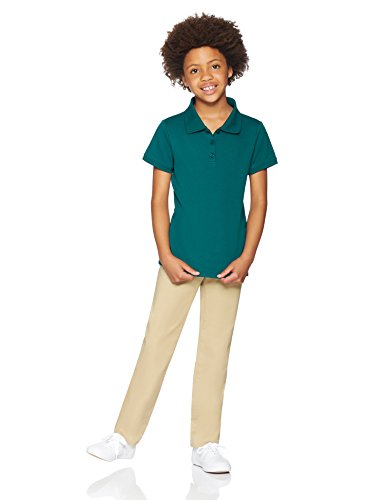 Amazon Essentials Toddler Girls' Flat Front Uniform Chino Pant with Adjustable Waist, Khaki Brown, 2T - image 2