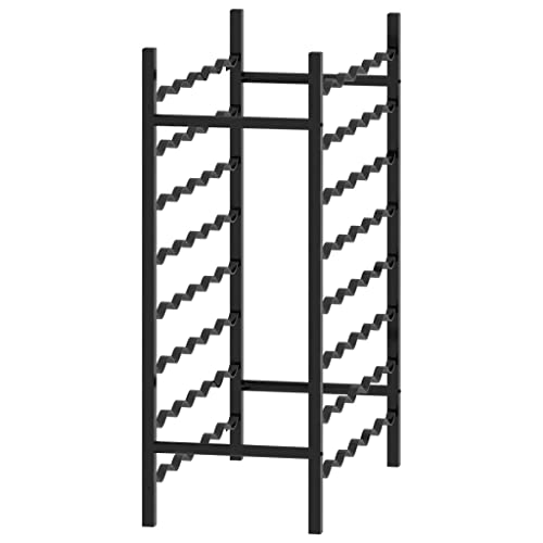 Soporte para vino para 48 botellas, moderno, negro miniatura 3