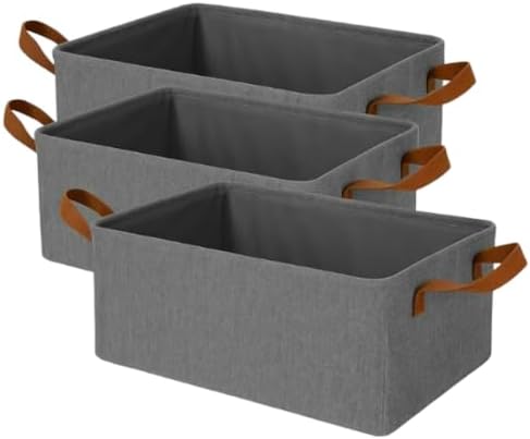 Kit 3 Caixas Organizadoras Dobráveis 26L - Organizador de Armário...