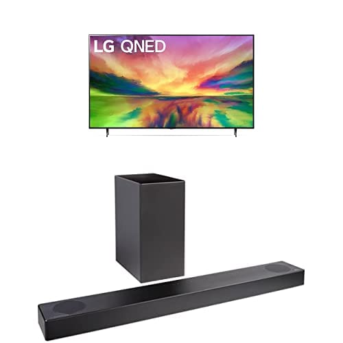 Image of LG QNED80 Series 86-Inch Class QNED Mini-LED Smart TV 86QNED80URA, 2023 S75Q 3.1.2ch Soundbar with Dolby Atmos DTS:X, High-Res Audio, Synergy TV, Meridian, HDMI eARC, 4K Pass Thru Dolby Vision