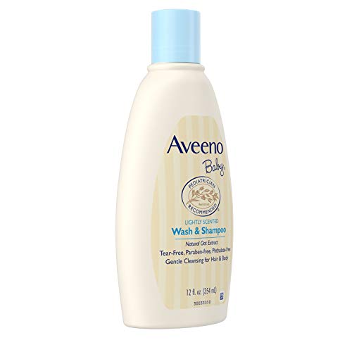 Aveeno - Baby Wash & Shampoo Natural Oat Formula Lightly Scented - 12 Oz. #TOP7