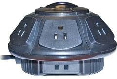 Ezspace UFO 6-Outlet Surge Protector with Phoneline/Coax Protection