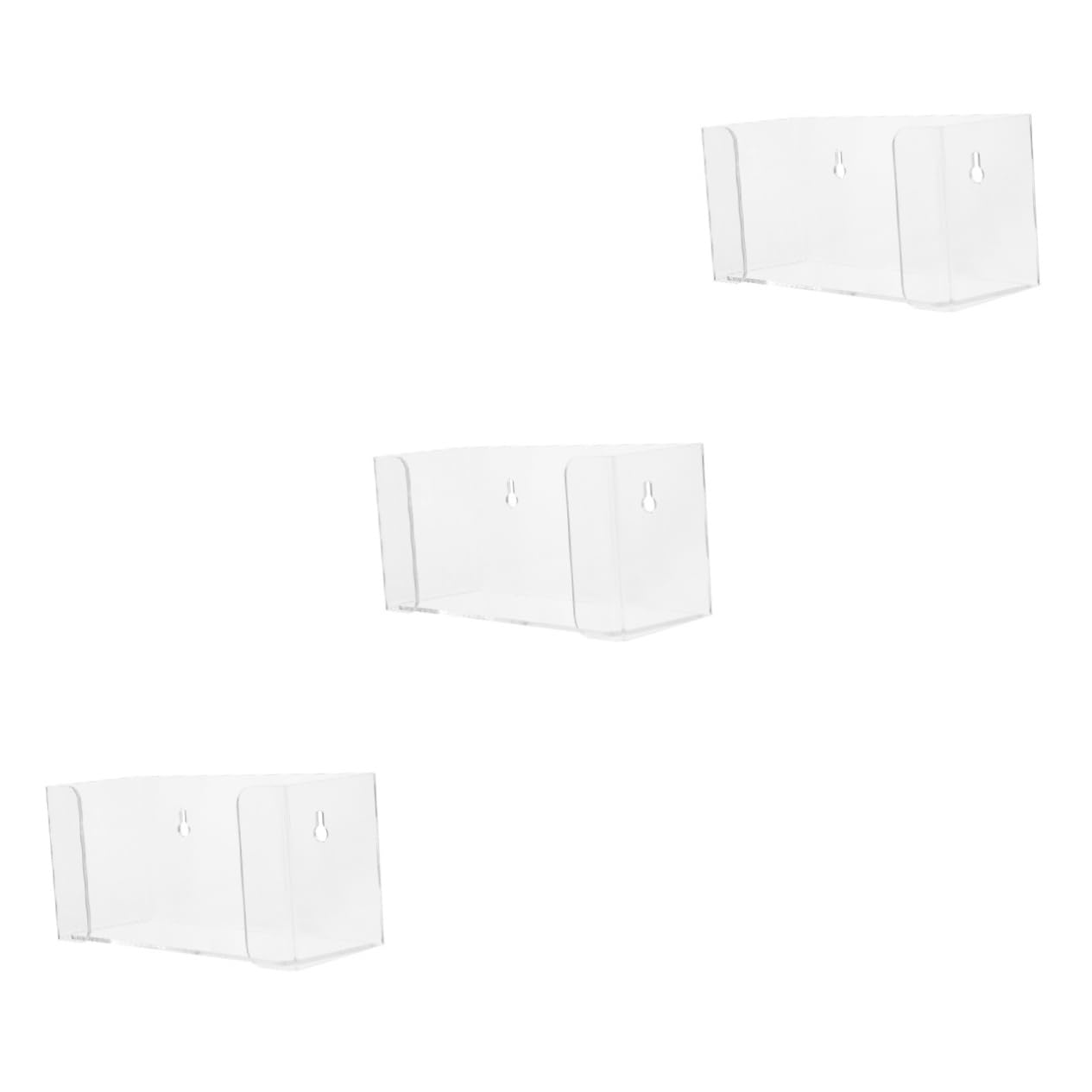 Zerodeko 3 Pezzi Maschera distributore di guanti laboratorio lavoro supporto da parete per distributore di guanti supporto per montaggio a parete per maschera Acrilico Trasparente