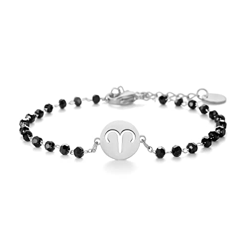 Bracelet Pendentif Peng Jin Bélier - Perles Noires en cuivre hypoallergénique - Le Meilleur Choix pour Les Anniversaires et Les Anniversaires de Mariage