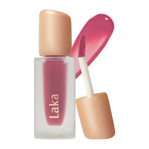 Laka Fruity Glam Tint | Glowing Korean Lip Tint with Hydrating Lightweight Texture | Buildable Color, Non-Sticky High Shine Gloss | K-Beauty Korean Makeup | #113 Pleasure, 0.15oz