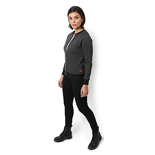 Image of PINACOLADA Women Stylish Zipper Sweatshirt Regular Fit for Casual Wear | Full Sleeves | Cotton | Sweatshirt Crafted with Comfort Fit and High Performance for Everyday Wear