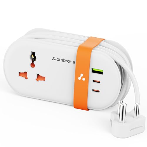 Ambrane Foldable Extension Board, 2 Type C & USB, Perfect for Off...