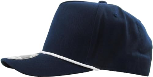 Image of KBETHOS Pro Style 5 Panel Rope Baseball Cap with Adjustable Snapback