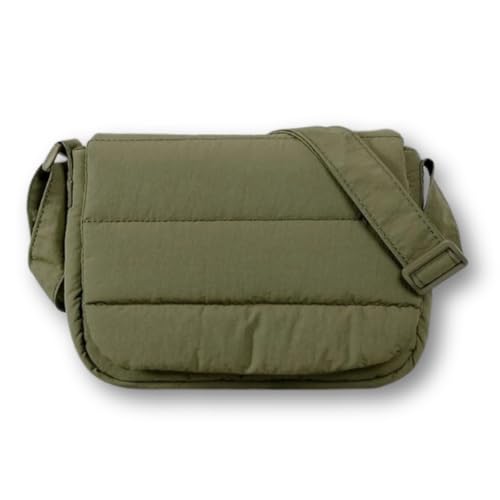 Bolsa Casual em Nylon Design Acolchoado Verde