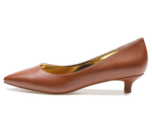 Castamere Womens Kitten Heel Pumps Pointed Toe Comfortable Office Shoes 3.5CM Low Heels2