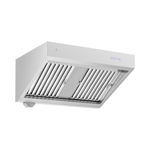 Royal Catering RCGH-100 Cooker Hood with Motor 100 cm 1000 m³/h LED Lighting 150 W 4 Levels Stainless Steel Extractor Hood Wall Mount