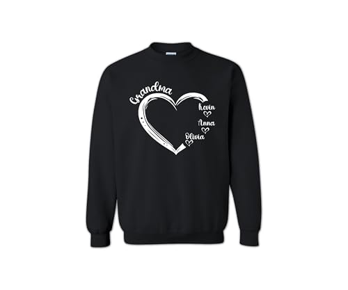 Custom Grandma Heart Sweatshirt, Grandma Sweatshirt, Custom Grandkids Name Sweatshirt, Mother's Day Sweatshirt, Gift for Mom, Grandma Heart Sweatshirt, Gift for Grandma4