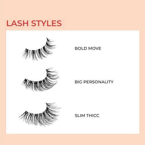 Image of KISS My Lash But Bolder, False Eyelashes, 'Bold Move', 12mm, Includes 1 Pair, Easy to Apply, Reusable Lash Clusters