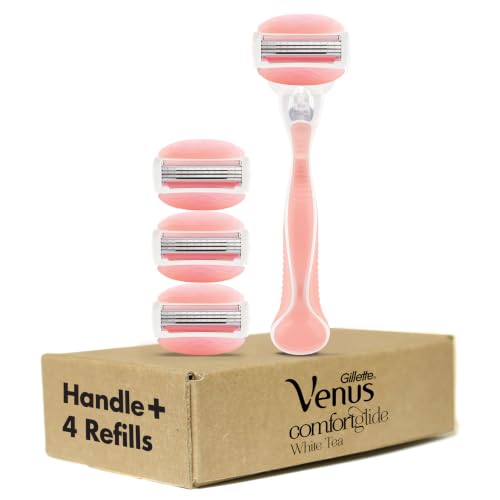 Gillette Venus ComfortGlide White Tea Women's Razor 1 Handle + 4 Blade Refills - image 9