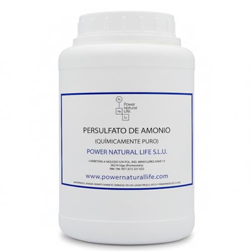 Persulfato de Amonio Power Natural Life | Agente Blanqueador Eficaz | Grado Técnico ACS | Grabado Circuitos Impresos PCB | Limpieza Desincrustación | Blanqueamiento | Envase de 1 kg