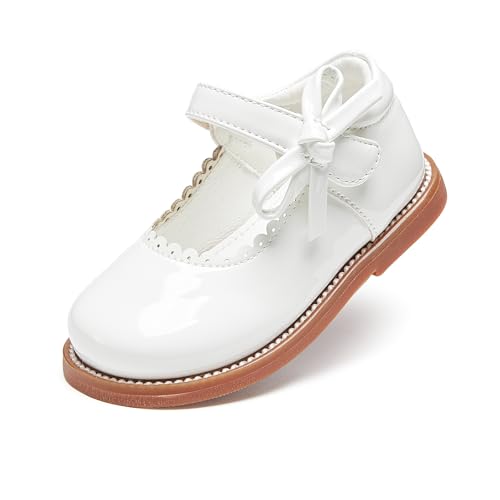 Image of PHIRAMIN Toddler Girl Mary Jane Student Oxford Shoes-Little Girl School Uniform Shoes for Wedding Party