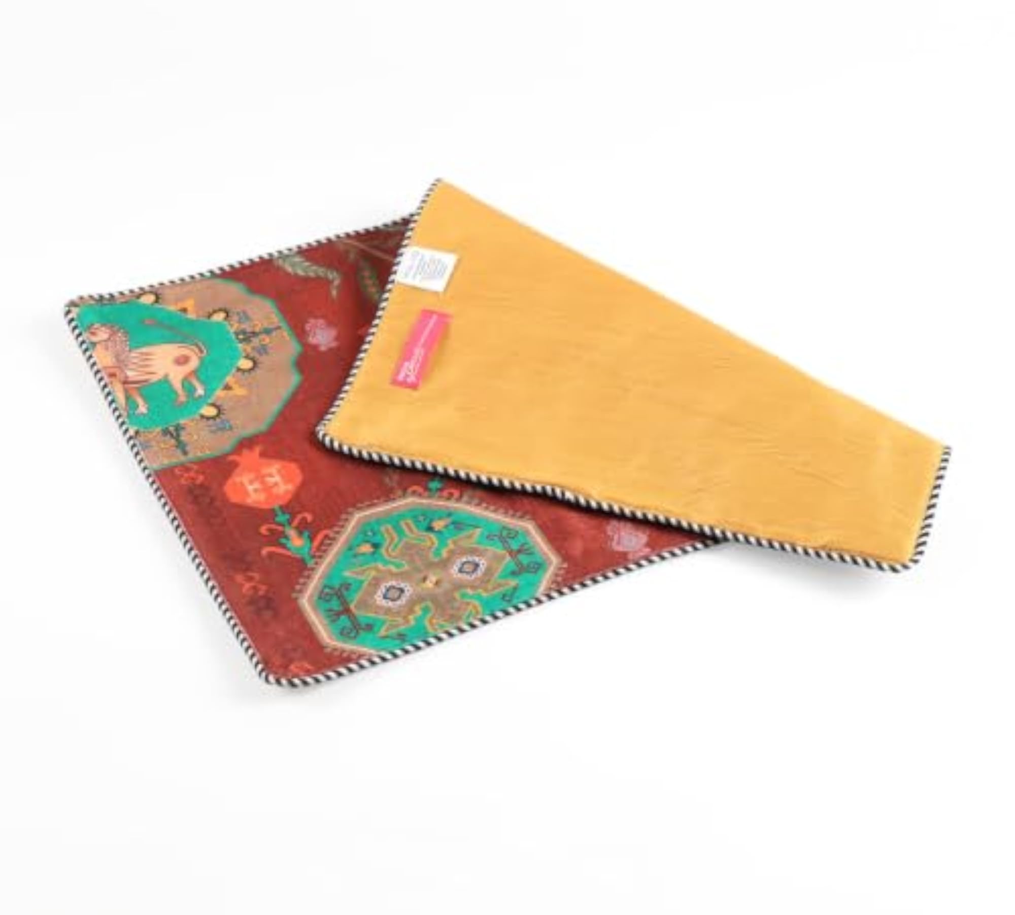 Tangerine Tranquility Micro Velvet Printed Placemats, Washable