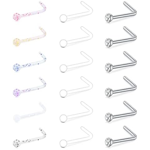 Mayhoop Clear Nose Studs for Work and School Cover