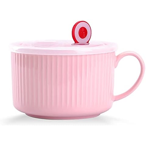 WHJY 850 ml Keramikschale mit Deckel und Griff Cover