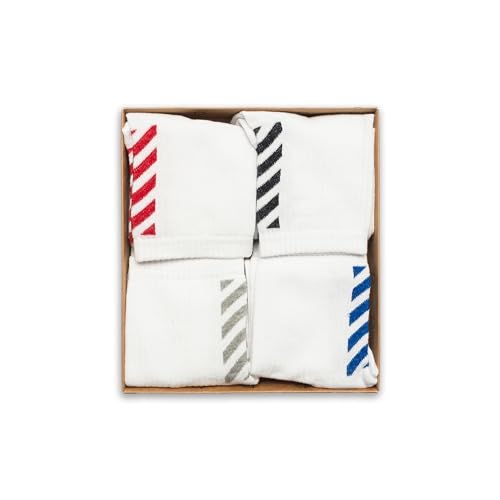 RAFRAY Athletic Sport Socks for Men & Women – Striped Design – Breathable & Comfortable – Ankle Length – Cotton – Gift Box4