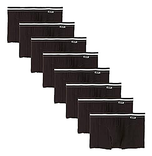 Dim Boxer Pack Ecodim Coton Stretch Confortable Negro Hombre x8, Negro, XL