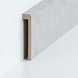 Abdeckleiste für Fliesensockel | Verkleidung bis 85 mm | Profileisten 720.96.13.85.44 Beton