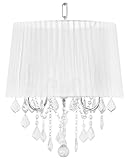 Lampe suspension au style glamour à 3 ampoules avec des cristaux