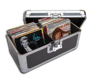 Protected Single (7inch) Schallplatten Koffer 200 schwarz/silber