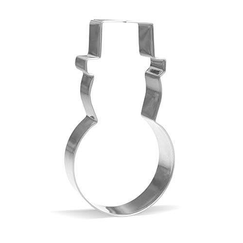 Formina per biscotti a forma di pupazzo di neve, 13,3 cm, in acciaio INOX