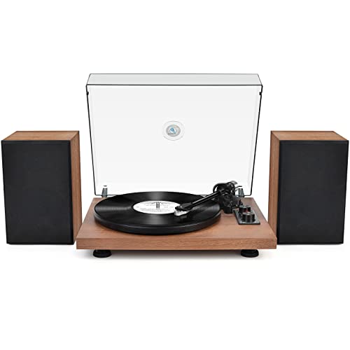 Platine Vinyle Système HiFi Bluetooth, Tourne Disque Vinyle Vintage avec Enceintes d’Etagère, avec Contrepoids Réglable… - Les Beatles, Paul McCartney, John Lennon, RIngo Starr, George Harrison Platine Vinyle Système HiFi Bluetooth, Tourne Disque Vinyle Vintage avec Enceintes d'Etagère, avec Contrepoids Réglable…