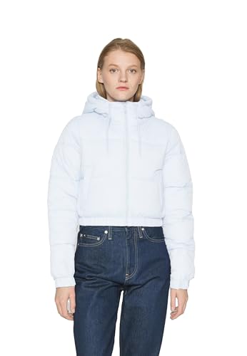 Image of KOTTY Women Nylon Standard Length Full Sleeve Solid Hooded Puffer Jacket