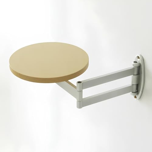 Table ronde murale pliante pour optimiser un studio ou petit salon
